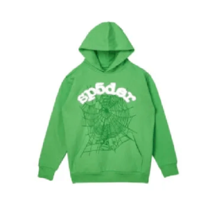 Green Sp5der Web Hoodie
